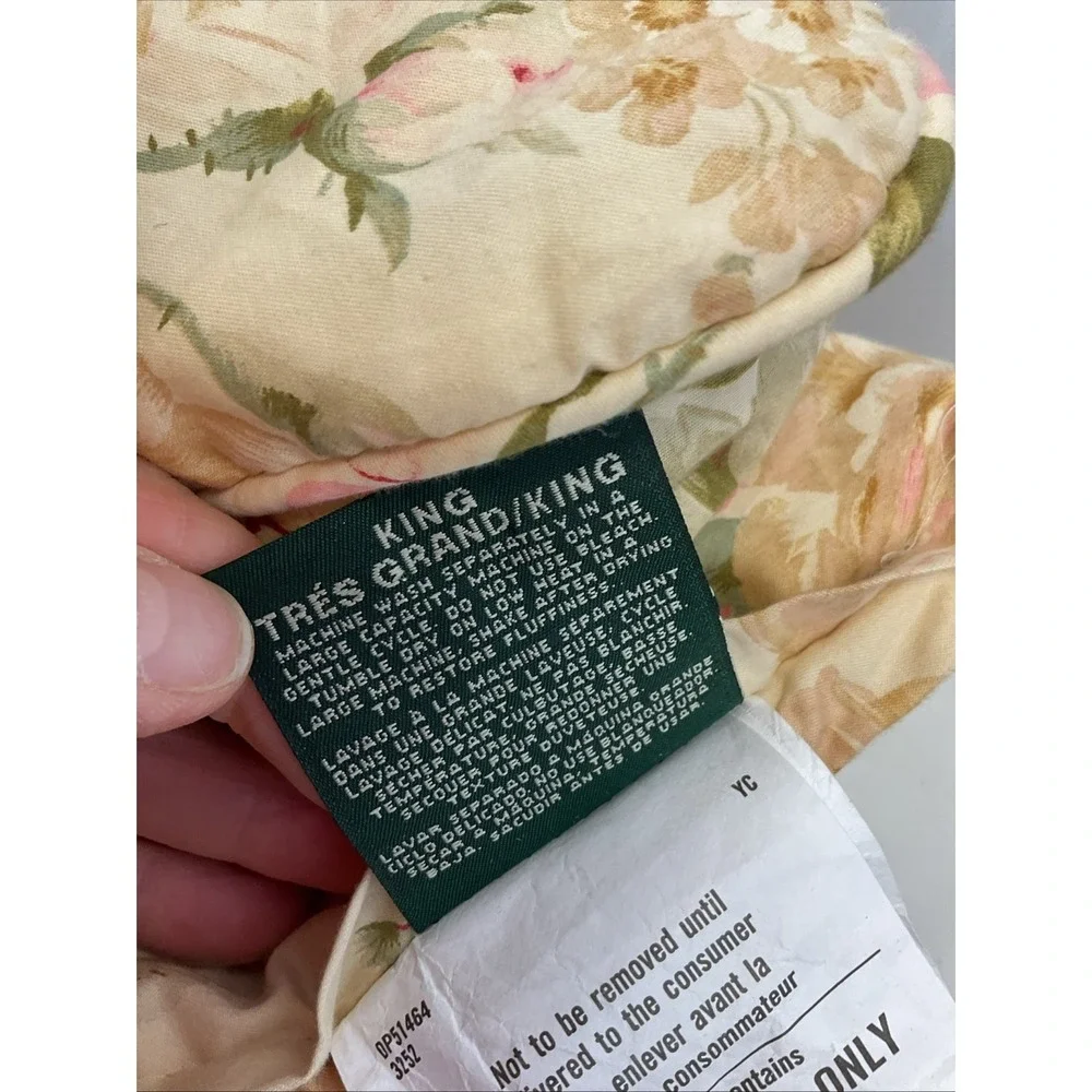 VTG Ralph Lauren‎ Woodstock Garden Floral King Size Comforter EUC HTF neutrals
